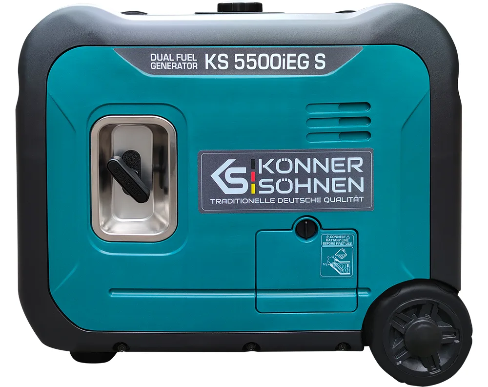 Інверторний генератор Könner & Söhnen KS 5500iEG S, 5,0 кВт, газ/бензин, електростартер — фото 4
