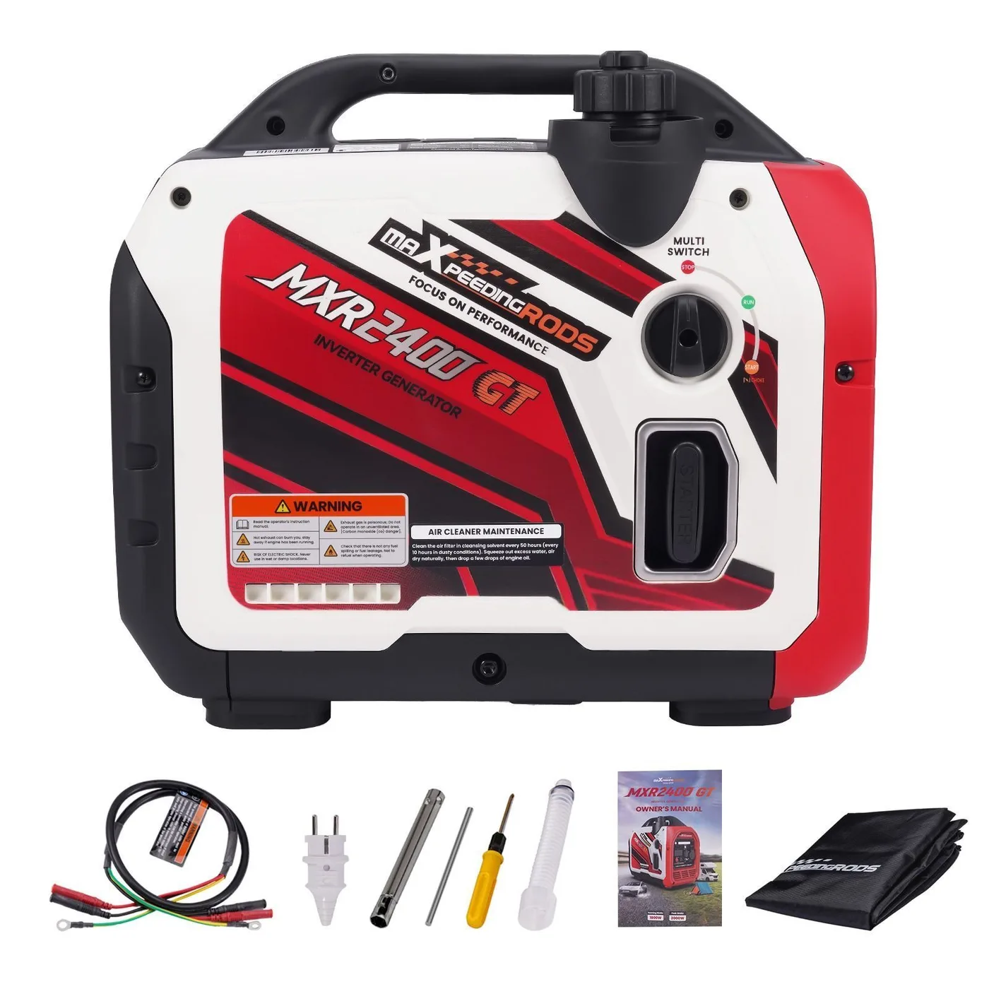 Генератор інверторний MaXpeedingRods MXR2400GT, 1.8 кВт, бензин, ручний стартер — фото 2
