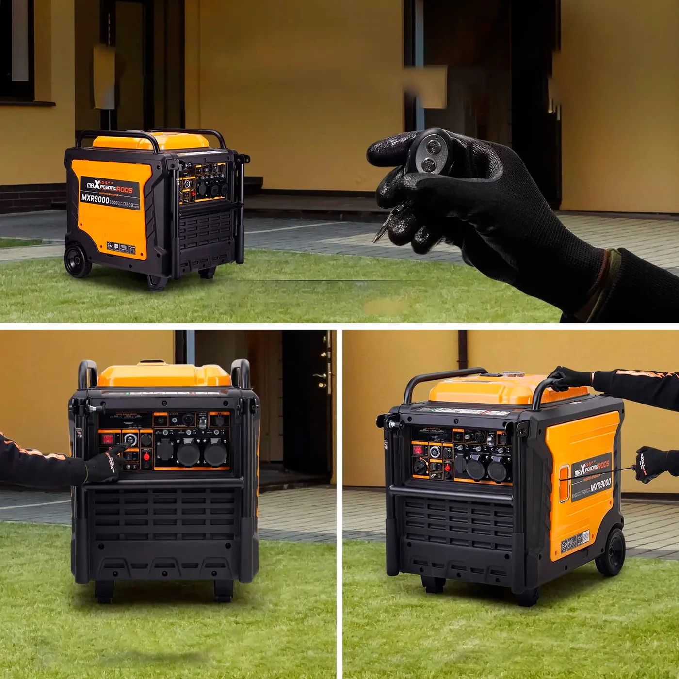 Генератор інверторний MaXpeedingRods MXR9000, 7.5 кВт, бензин, ручний стартер — фото 4