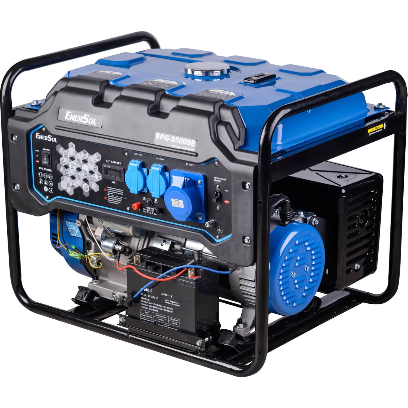 Генератор бензиновий EnerSol EPG-5500SE, 5 кВт, електростартер — фото 2