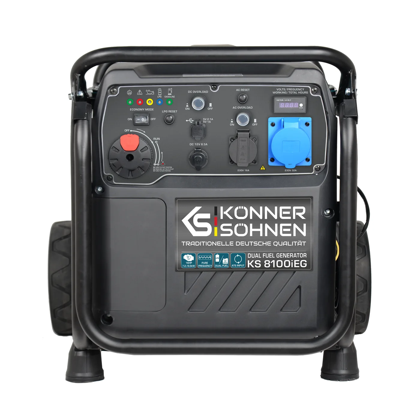Інверторний генератор Könner & Söhnen KS 8100iEG, 8,0 кВт, газ/бензин, електростартер — фото 3