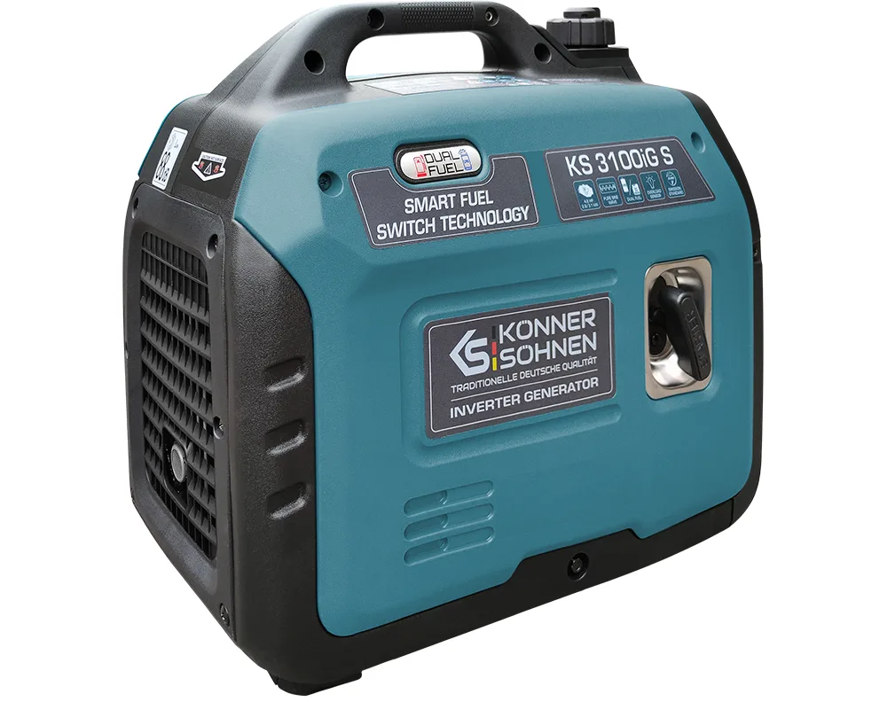 Інверторний генератор Könner & Söhnen KS 3100iG S, 2,8 кВт, газ/бензин, ручний стартер — фото 6