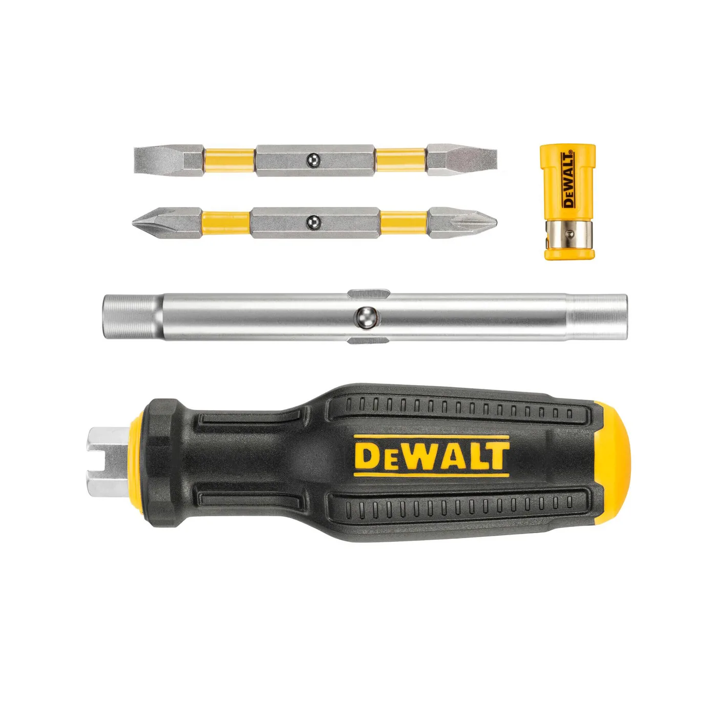 Викрутка - набір FULL FIT 6 Way з двома змінними бітами DeWALT DWHT66569-0 — фото 3